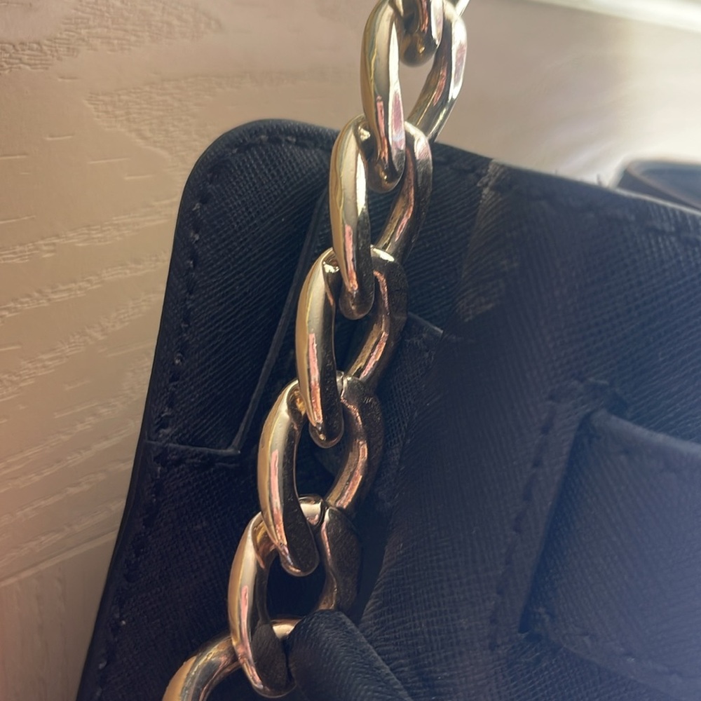 Michael Kors Black Leather Tote Bag - Picture 3 of 7